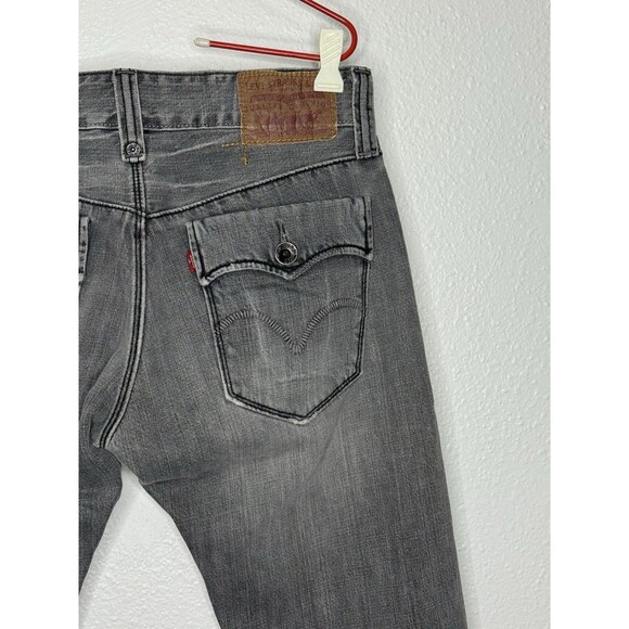 VTG Levis Jeans Y2K 30x30 Black Flap Pocket Distressed Straight Hong Kong Denim - Picture 10 of 16